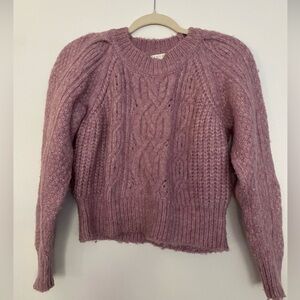 ASTR Cropped Purple Sweater